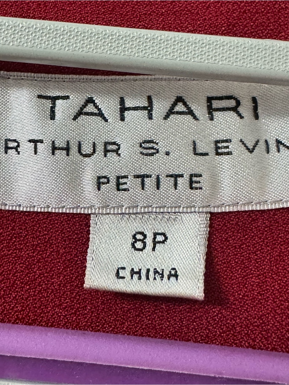 Tahari Arthur S. Levine‎ Merlot Red Blazer Jacket Women’s Size 8P Petite NWT - Picture 6 of 6